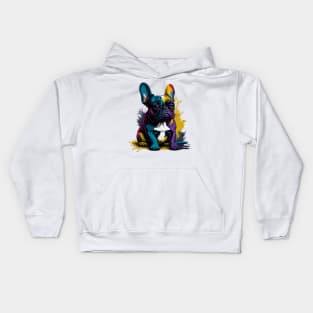 Frenchie Portrait Kids Hoodie